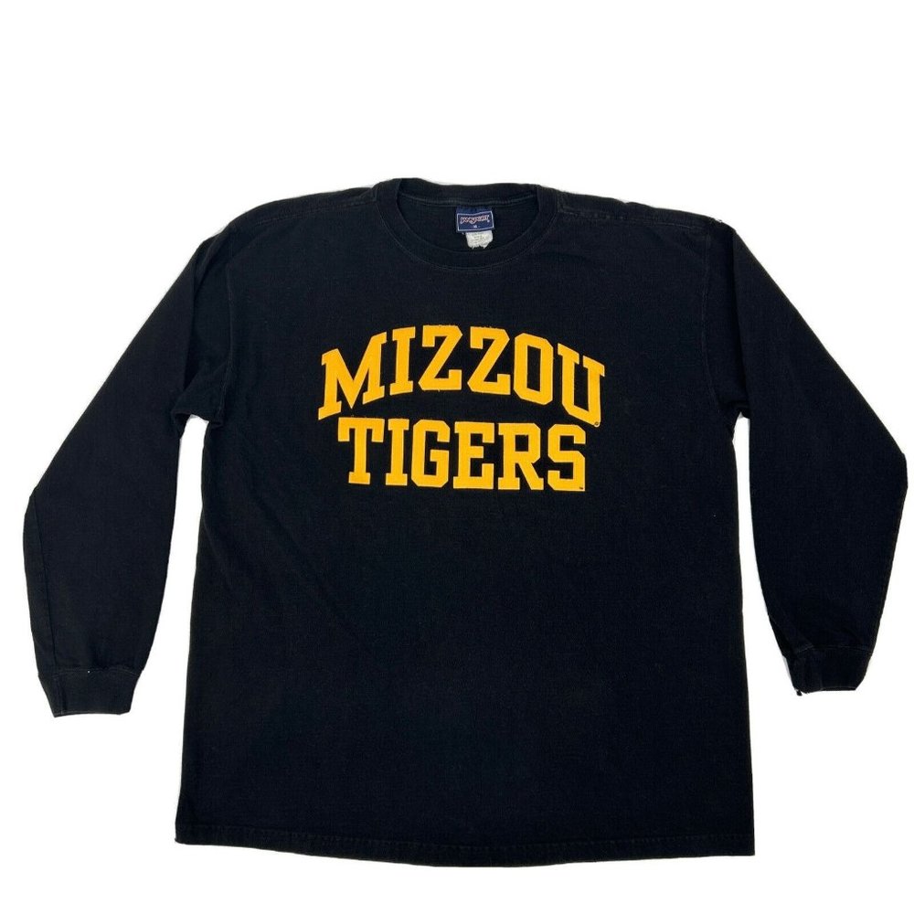 Missouri Tigers Sweatshirt‎ Mens XL Black Jansport Fleece NCAA Mizzou Stitched